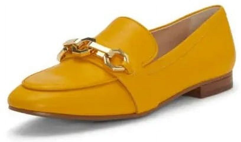 Louise et Cie BRONE Slip-on Loafers Flat Loafer MARIGOLD Yellow Chain Moccasin (MARIGOLD, 6)
